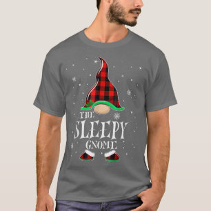 Sleep Gnome Buffalo Plaid Matching Family Christma T-Shirt