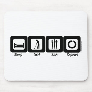 Sleep Golf Eat Repeat Mouse Mat