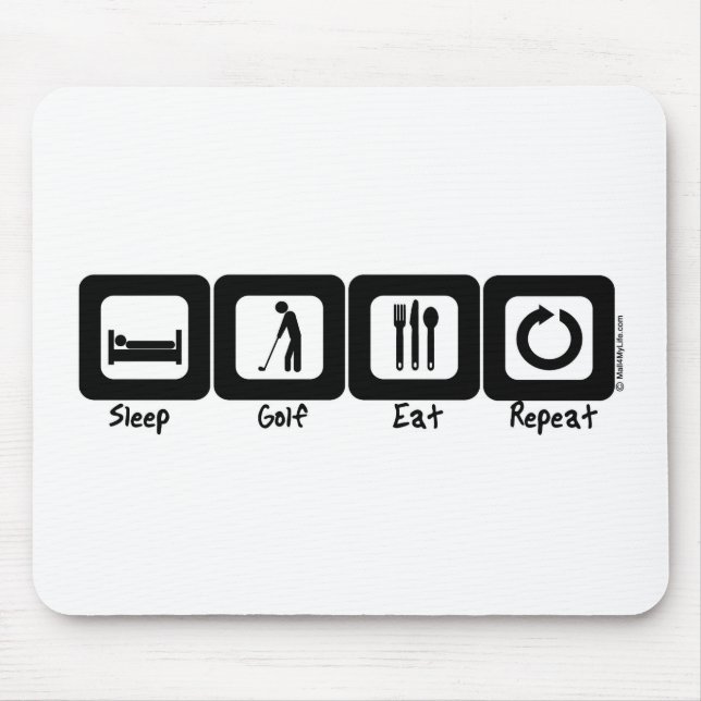 Sleep Golf Eat Repeat Mouse Mat (Front)