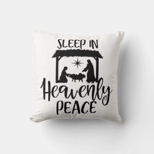 Sleep In Heavenly Peace Nativity Cushion