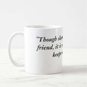 Sleep insomnia best friend irony quote Jules Verne Coffee Mug