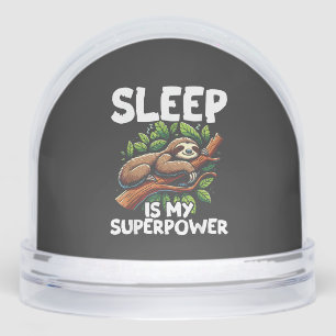 Sleep is My Superpower Sloth T-Shirt Snowglobe