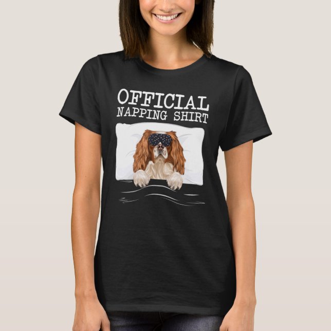 Sleep Mask Official Napping English Toy Spaniel Sl T-Shirt (Front)