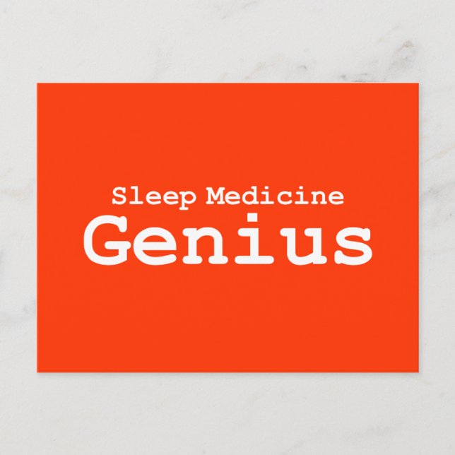 Sleep Medicine Genius Gifts Postcard (Front)