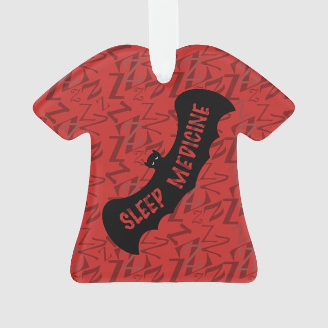 SLEEP MEDICINE POLYSOMNOGRAPHY by Slipperywindow Ornament (Back)