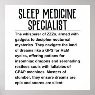 Sleep medicine specialist poster