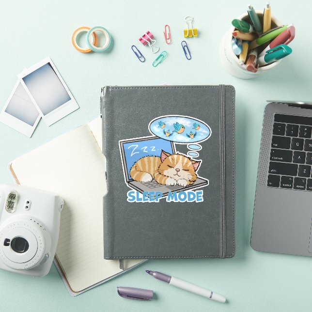 Sleep Mode, Cat Asleep On Laptop (iPad Cover)