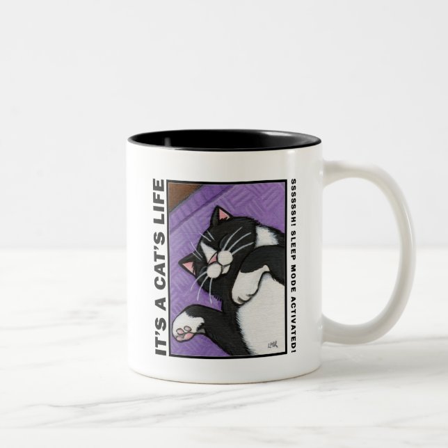 Sleep Mode - It's A Cat's Life - Cat Mug (Right)