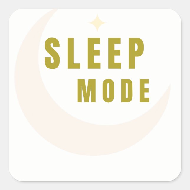 Sleep Mode Moon & Star Sticker (Front)