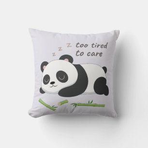Sleep Mode Panda – Cute Lazy Bear Art Cushion