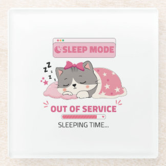 sleep mood glass coaster