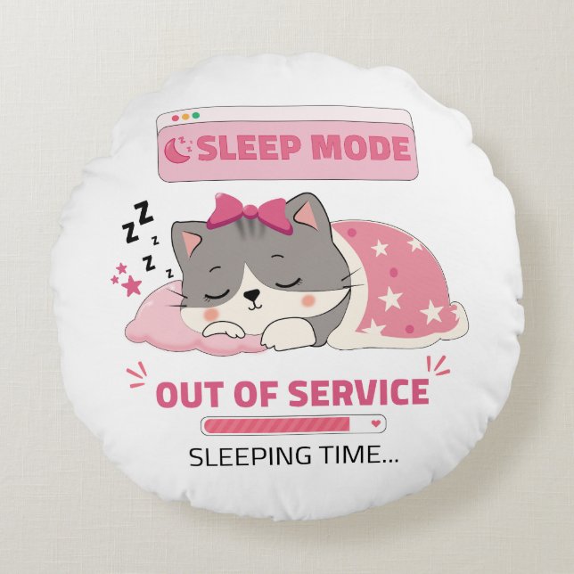 sleep mood round cushion (Front)