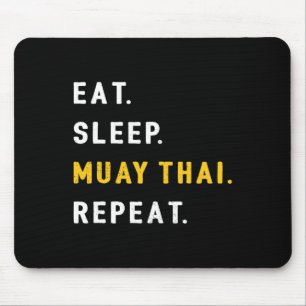 Sleep Muay Thai Funny Mma Kickboxing Eat Mouse Mat