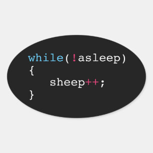 Sleep Oval Sticker