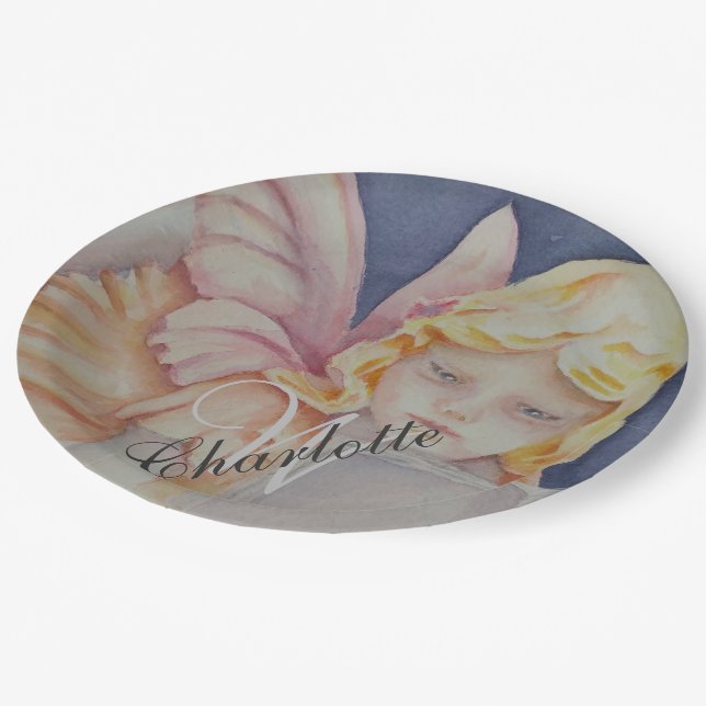 SLEEP OVER ANGELS PAPER PLATE (Angled)