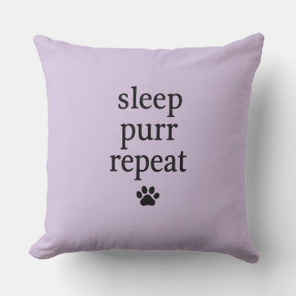 Sleep Purr Repeat Pillow – Cosy Cat Decor
