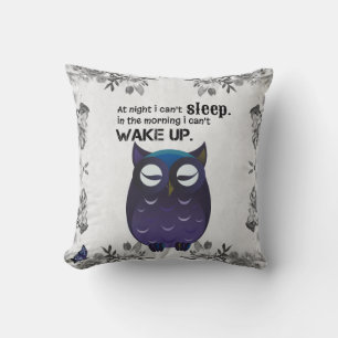 Sleep Quote Design Throw Pillow