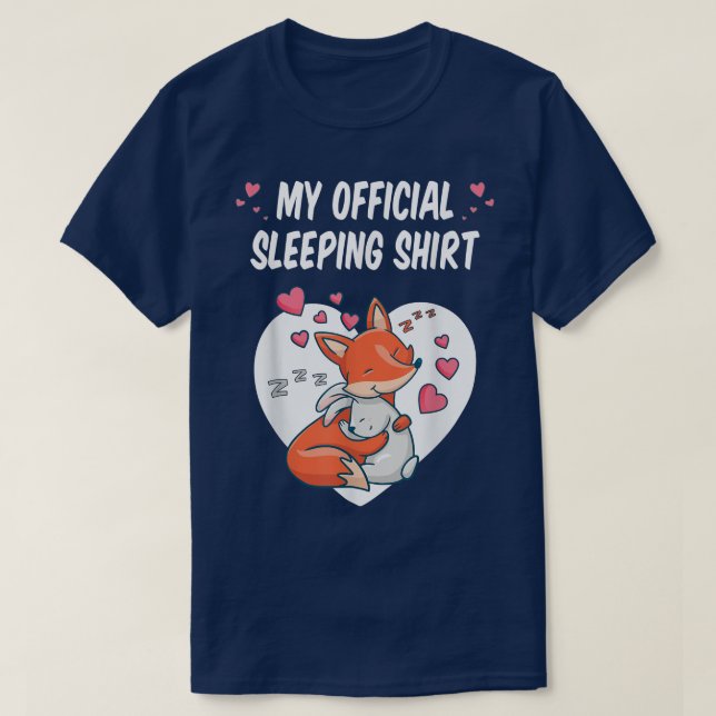 sleep shirt bunny and fo cuddling  (Design Front)