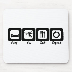 Sleep Ski Eat Repeat Mouse Mat