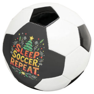 Sleep Soccer Repeat Christmas Tree Soccer Lover  Football
