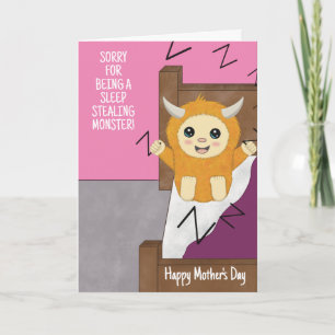 Sleep Stealing Monster Mother's Day Card