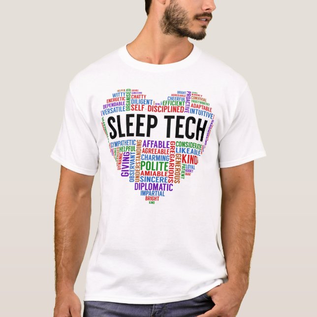 Sleep Tech Heart T-Shirt (Front)