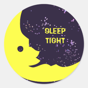 Sleep Tight, Man in the Moon Classic Round Sticker