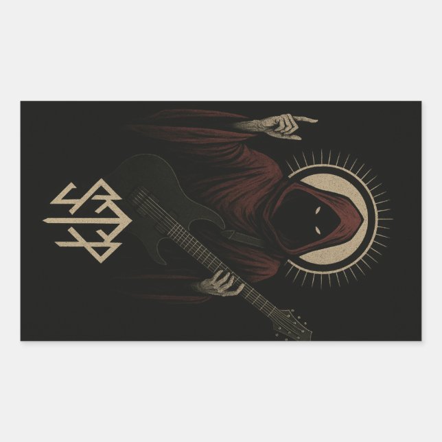 Sleep token vibes rectangular sticker (Front)