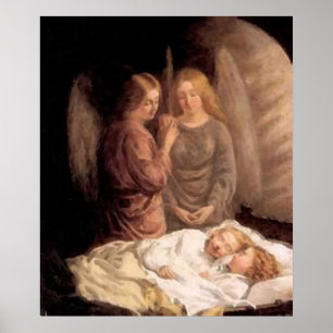 Sleep - Two guardian angels and children Poster