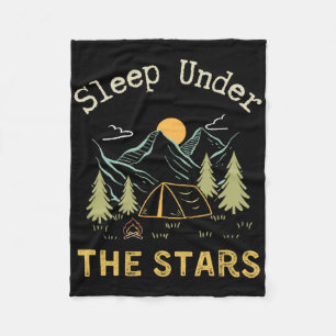 Sleep Under The Stars; Camping Fleece Blanket