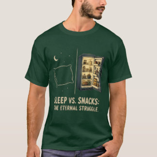 Sleep Vs Snacks The Eternal Struggle T-Shirt