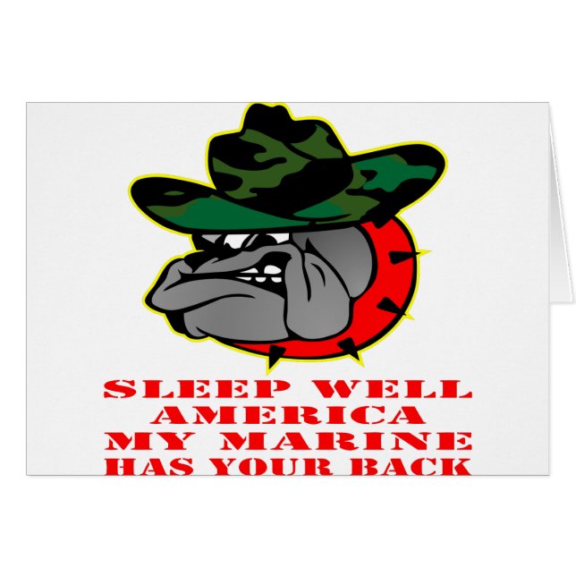Sleep Well America My Marine Has Your Back USMC (Front Horizontal)