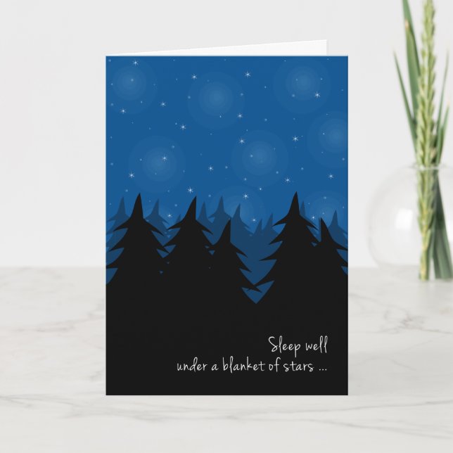 Sleep Well Under Blanket of Stars for Kids at Camp Card (Front)