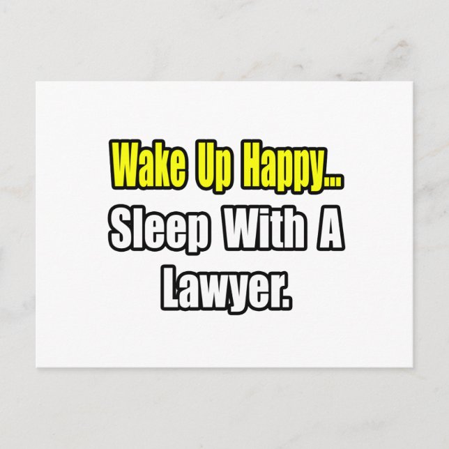 Sleep With a Lawyer Postcard (Front)