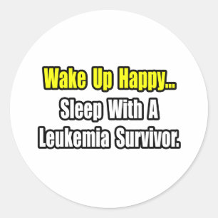 Sleep With a Leukaemia Survivor Classic Round Sticker