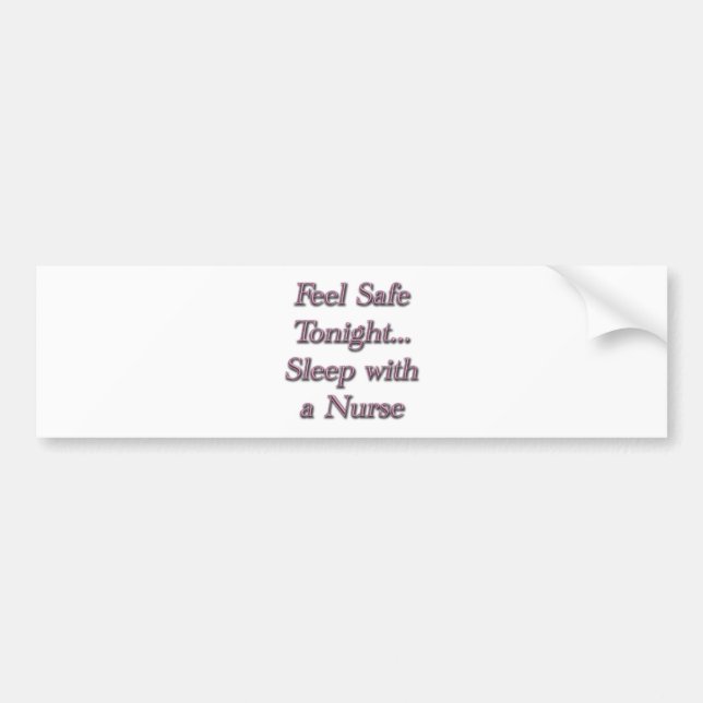 sleep with a nures bumper sticker (Front)
