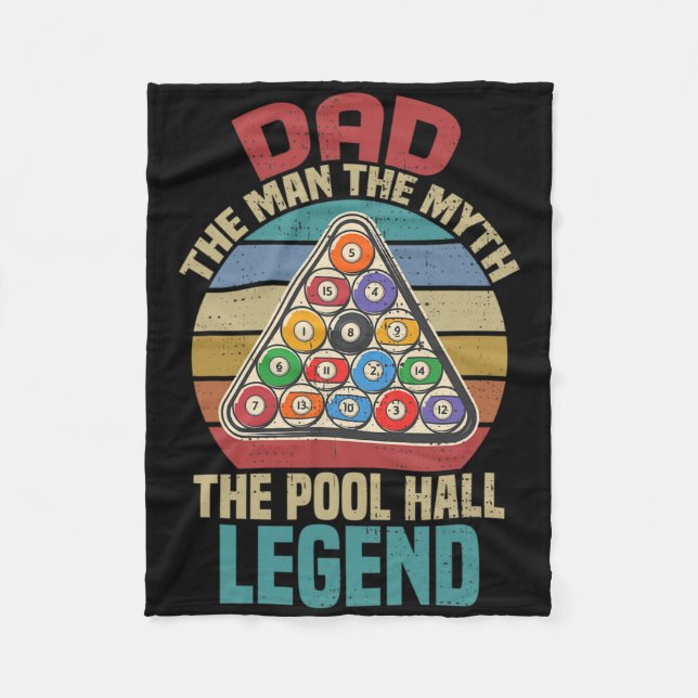 Sleep With A Pool Player Funny Billiards Rack Pool Fleece Blanket (Front)