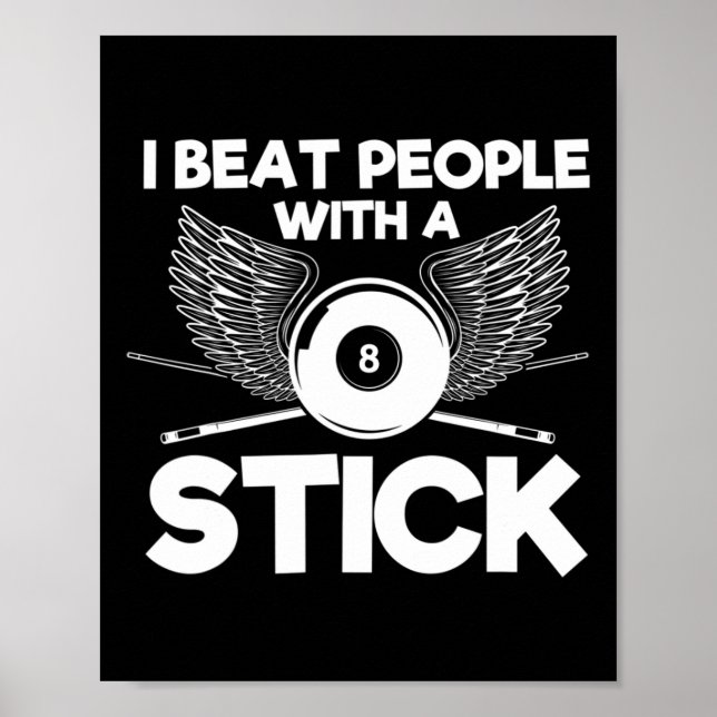 Sleep With A Pool Player Funny Billiards Rack Pool Poster (Front)