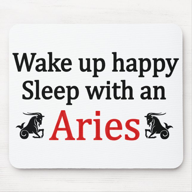 Sleep With An Aries Mouse Mat (Front)