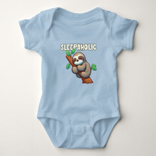 Sleepaholic - Sleep Lovers - Sleeping Sloth Baby Bodysuit