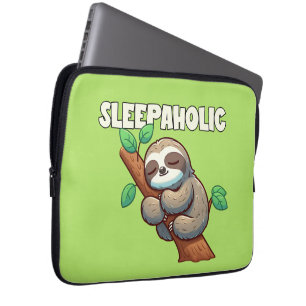 Sleepaholic - Sleep Lovers - Sleeping Sloth Laptop Sleeve