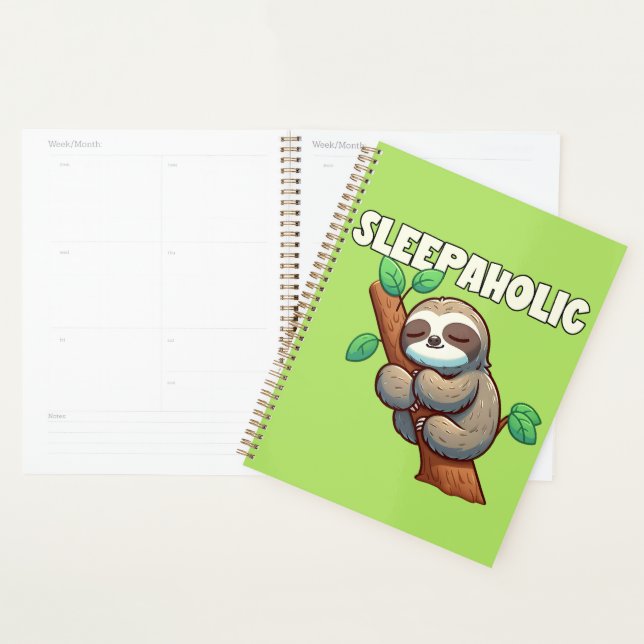 Sleepaholic - Sleep Lovers - Sleeping Sloth Planner (Display)