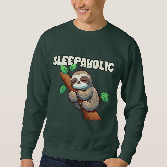 Sleepaholic - Sleep Lovers - Sleeping Sloth Sweatshirt (Front)