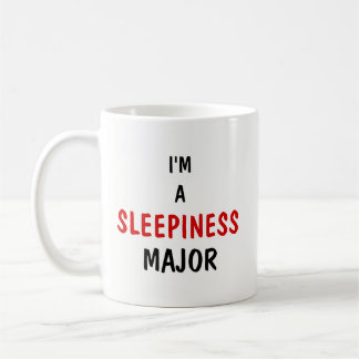 Sleepiness & coffee joke coffee mug