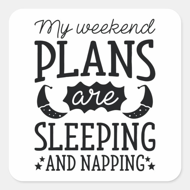 Sleeping And Napping Square Sticker (Front)
