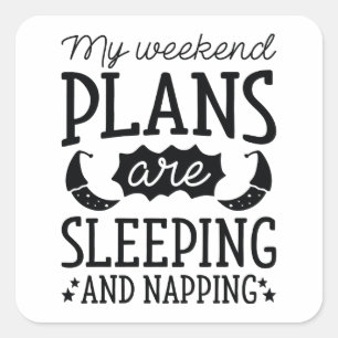 Sleeping And Napping Square Sticker