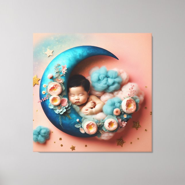 Sleeping Angel - Adorable Nursery Wall Art  (Front)