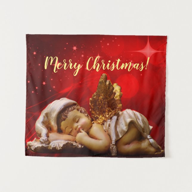 Sleeping Angel Baby Jesus Christmas Tapestry (Front (Horizontal))