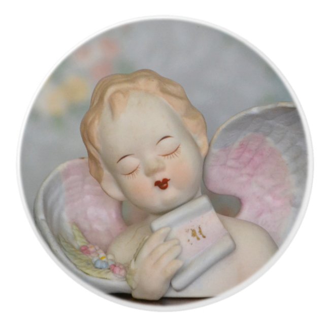 Sleeping Angel Ceramic Knob (Front)