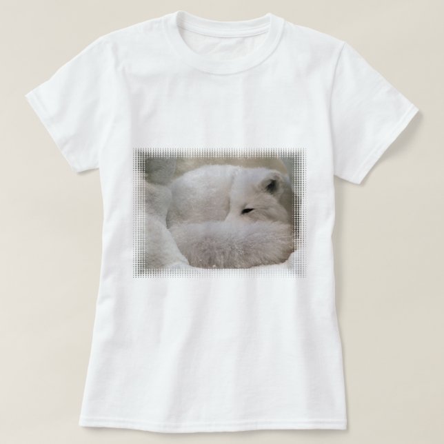 Sleeping Arctic Fox T-Shirt (Design Front)